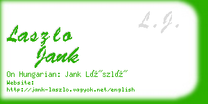 laszlo jank business card